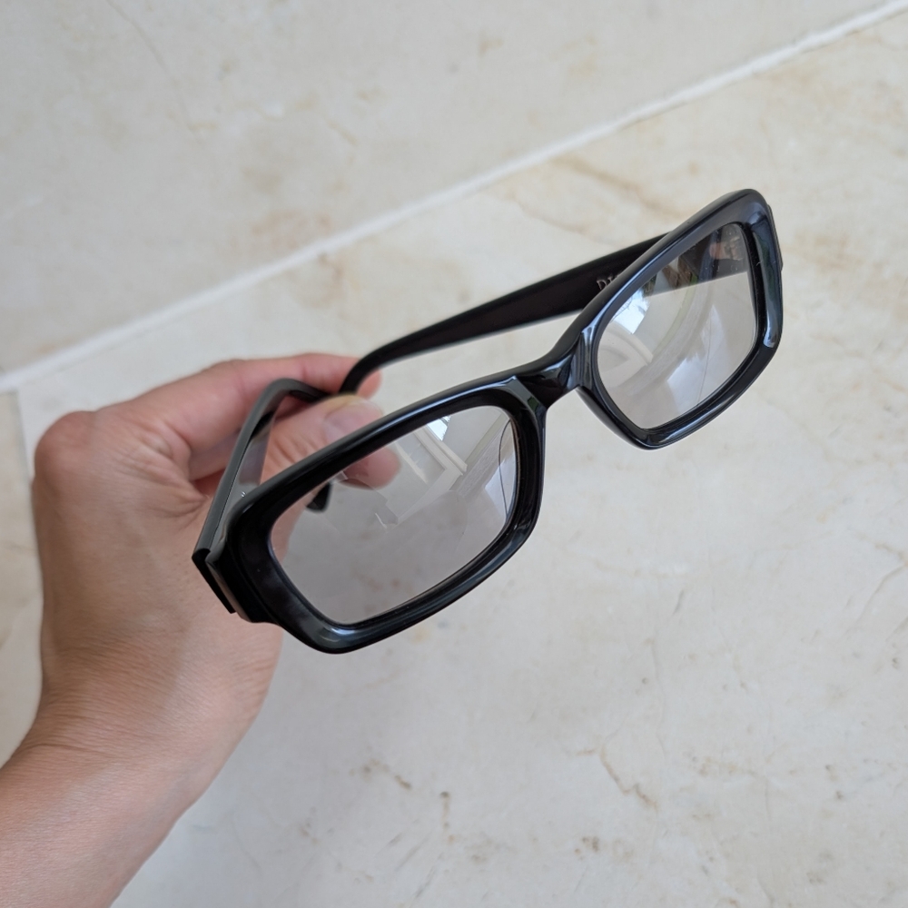 Dita Black Rectangular Glasses With Case - image 3